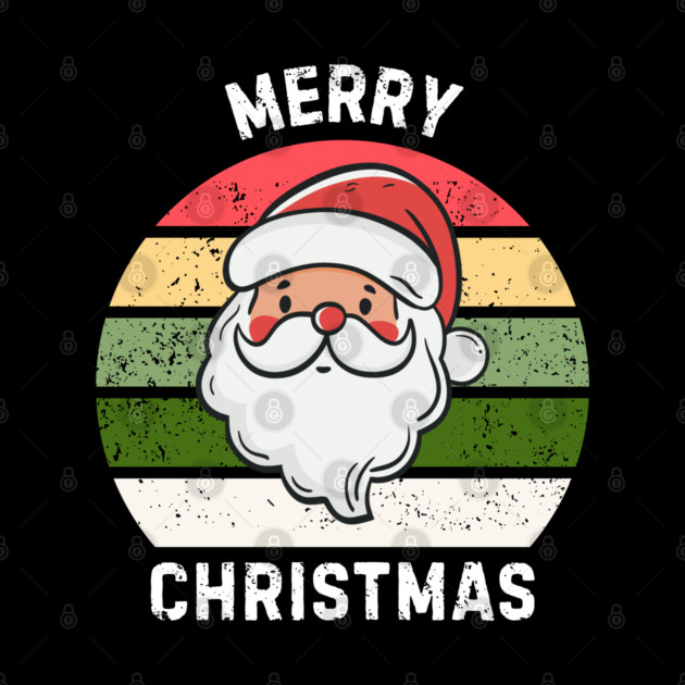 Vintage Santa Merry Christmas Retro Style by Creatifly Graphic Tees
