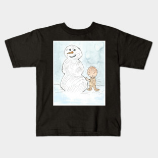Charlie Brown: Pig-Pen Makes A Snowman Kids T-Shirt