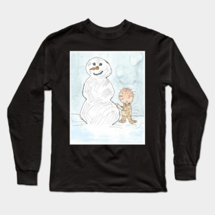 Charlie Brown: Pig-Pen Makes A Snowman Long Sleeve T-Shirt