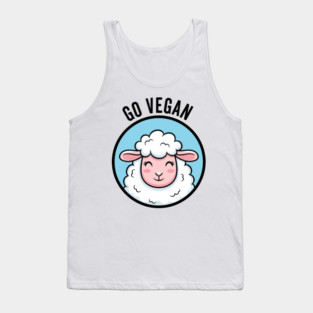 Cute Sheep Go Vegan Tank Top
