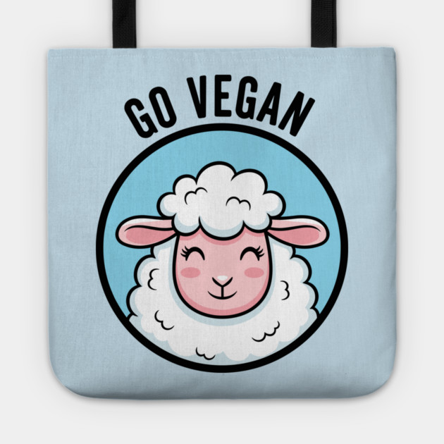 Cute Sheep Go Vegan Tote by enrynz