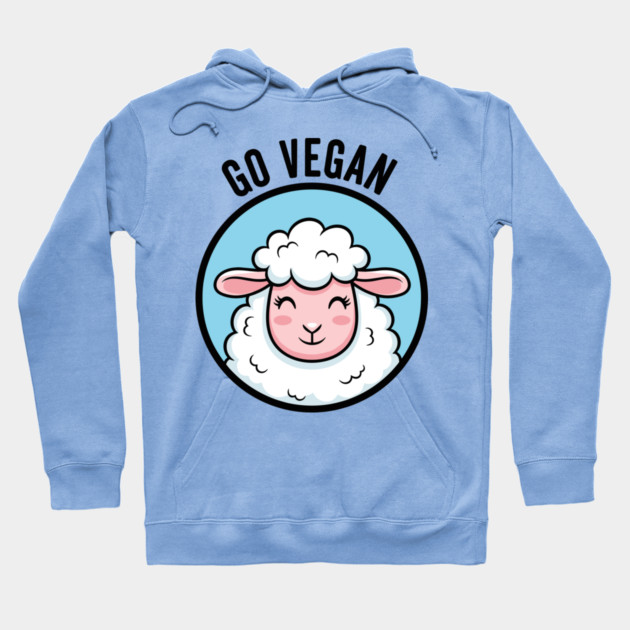 Cute Sheep Go Vegan Hoodie by enrynz