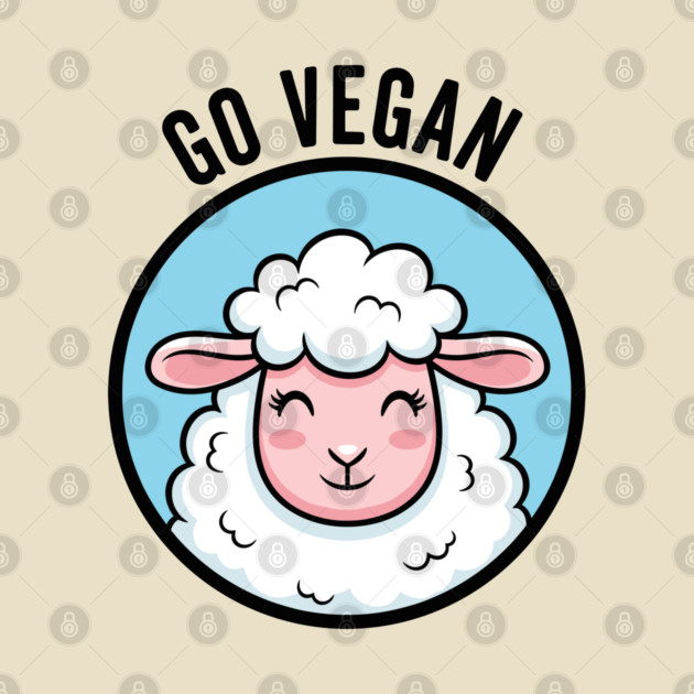 Cute Sheep Go Vegan by enrynz