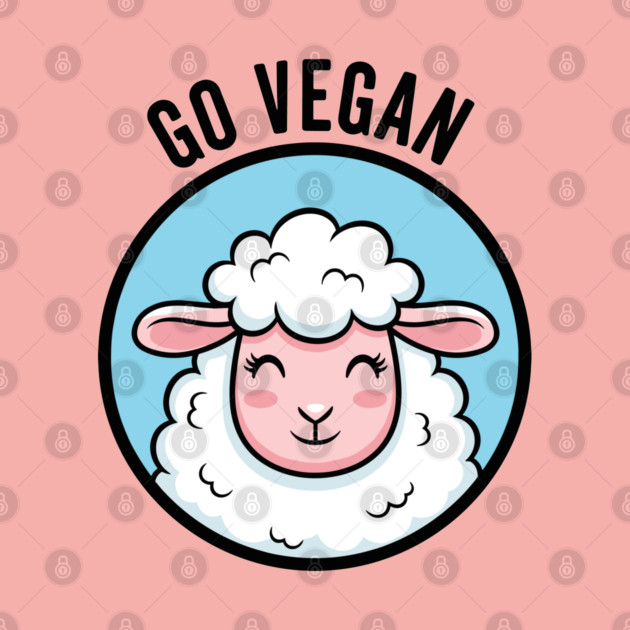 Cute Sheep Go Vegan by enrynz