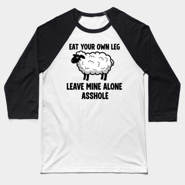 Eat Your Own Leg Baseball T-Shirt by Digironin