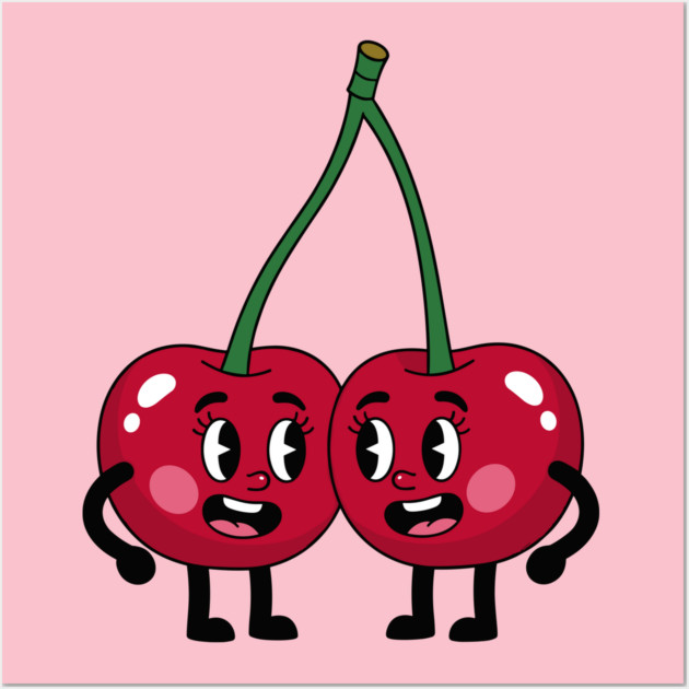 Cherry Duo Wall Art by Digironin