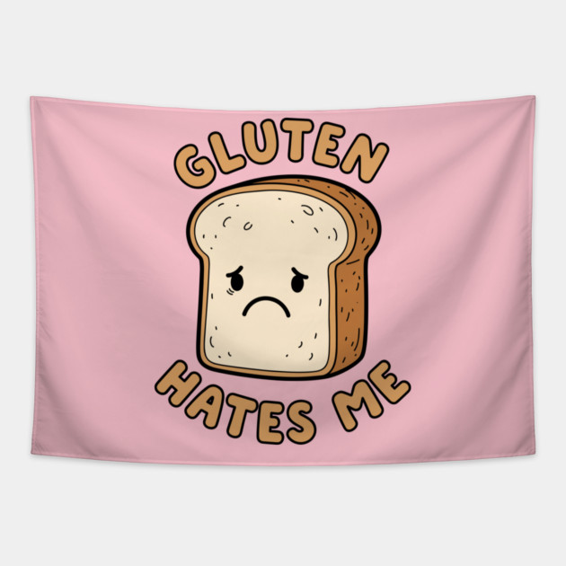 Gluten Hates Me Tapestry by enrynz