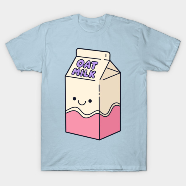 Adorable Oat Milk Cartoon T-Shirt by enrynz