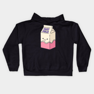 Adorable Oat Milk Cartoon Kids Hoodie