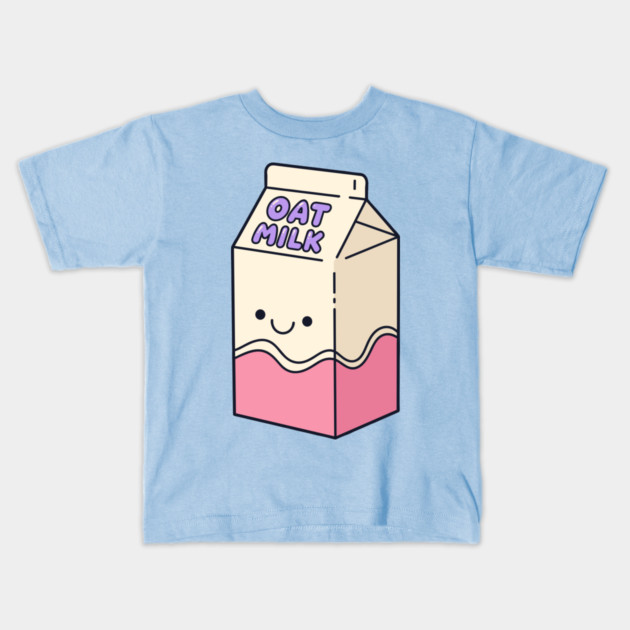 Adorable Oat Milk Cartoon Kids T-Shirt by enrynz