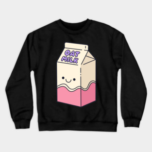Adorable Oat Milk Cartoon Crewneck Sweatshirt