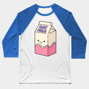 Adorable Oat Milk Cartoon Baseball T-Shirt