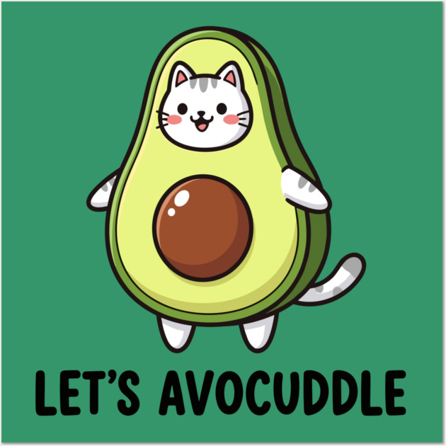 Let's Avocuddle Wall Art by Digironin