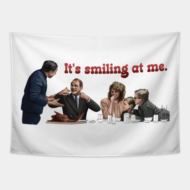 A Christmas Story: It's Smiling At Me Tapestry by 51Deesigns