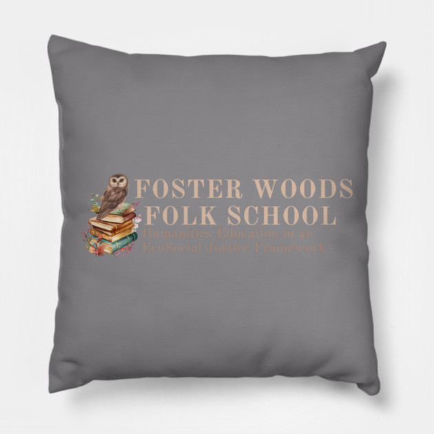Foster Woods Folk School Logo Pillow by The Foster Woods