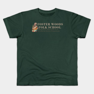 Foster Woods Folk School Logo Kids T-Shirt