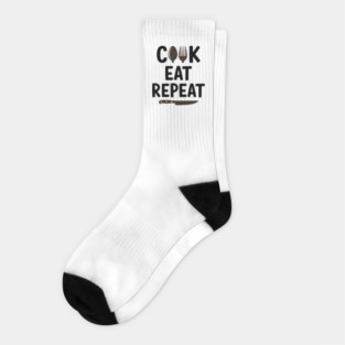 Cook Eat Repeat Socks