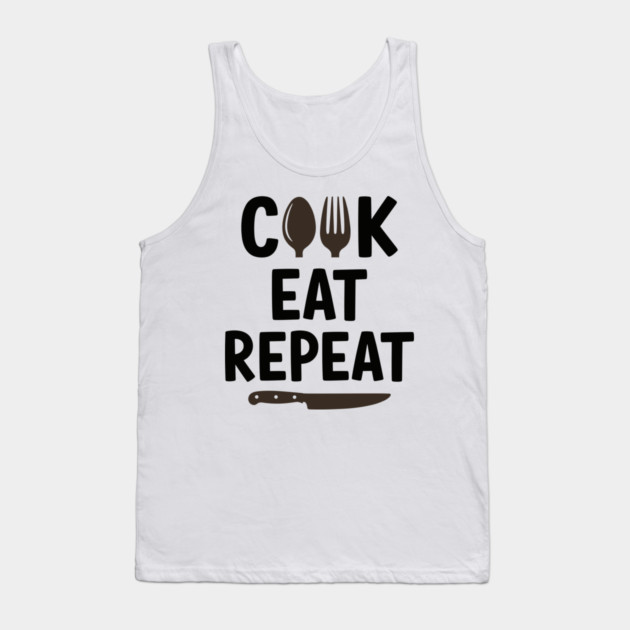 Cook Eat Repeat Tank Top by enrynz