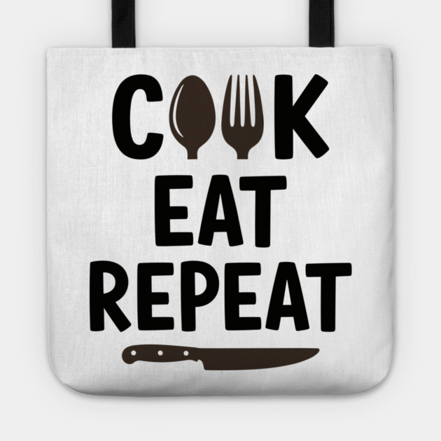 Cook Eat Repeat Tote by enrynz