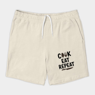 Cook Eat Repeat Shorts