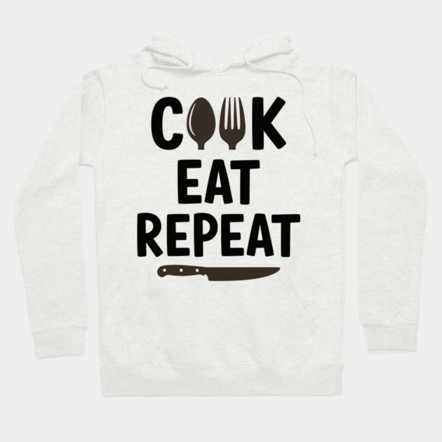 Cook Eat Repeat Hoodie by enrynz