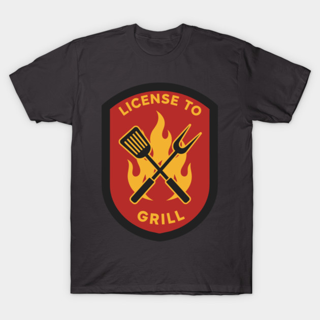 License to Grill BBQ Lovers T-Shirt by enrynz