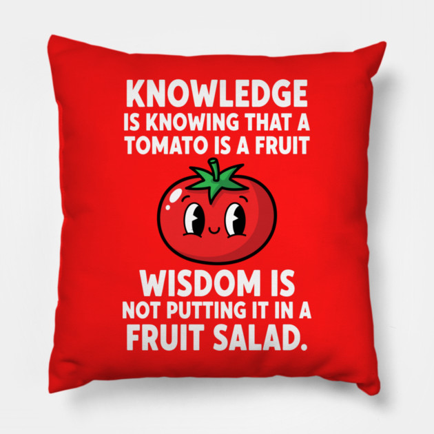 Funny Tomato Pun Pillow by enrynz