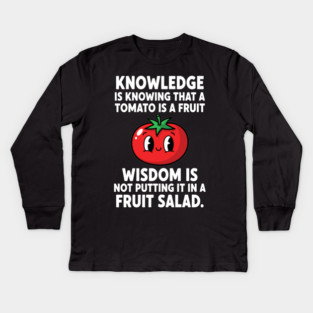 Funny Tomato Pun Kids Long Sleeve T-Shirt