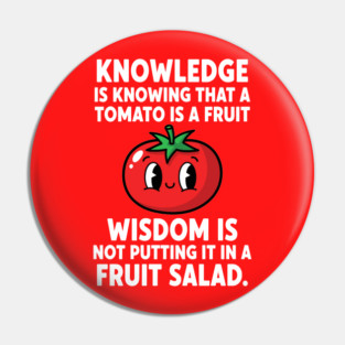 Funny Tomato Pun Pin