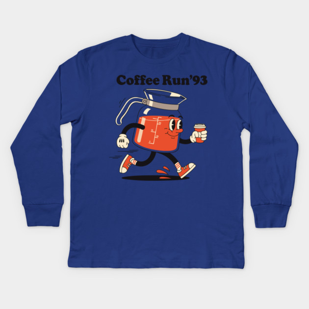 Coffee Run 93 Kids Long Sleeve T-Shirt by enrynz