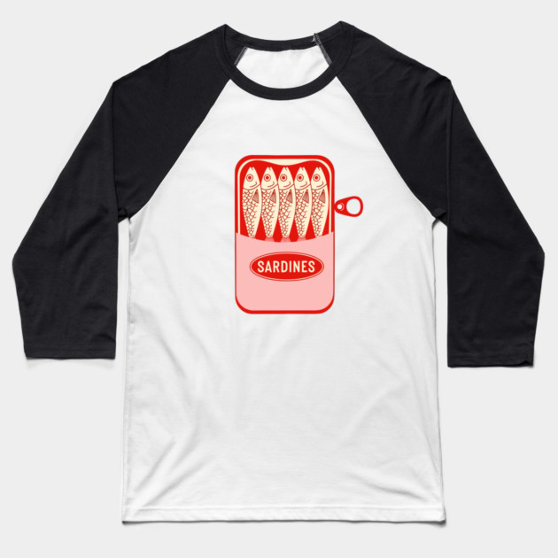 Sardine Can Fun Baseball T-Shirt by Digironin
