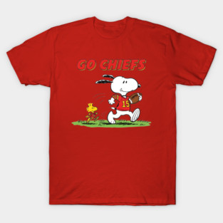 Go Chiefs – Snoopy & Woodstock Football T-Shirt
