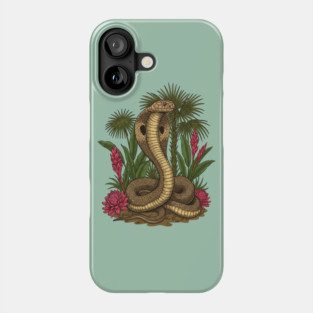 King Cobra Snake Among Tropical Red Ginger Phone Case