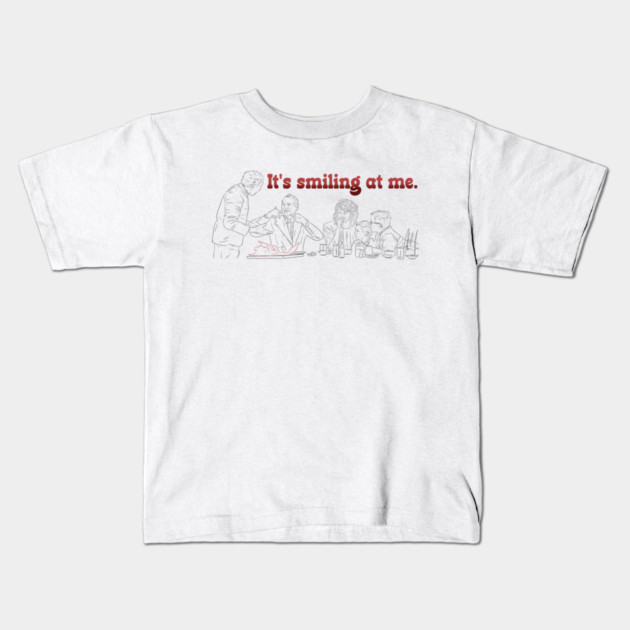 A Christmas Story: It's Smiling At Me [Outline] Kids T-Shirt by 51Deesigns