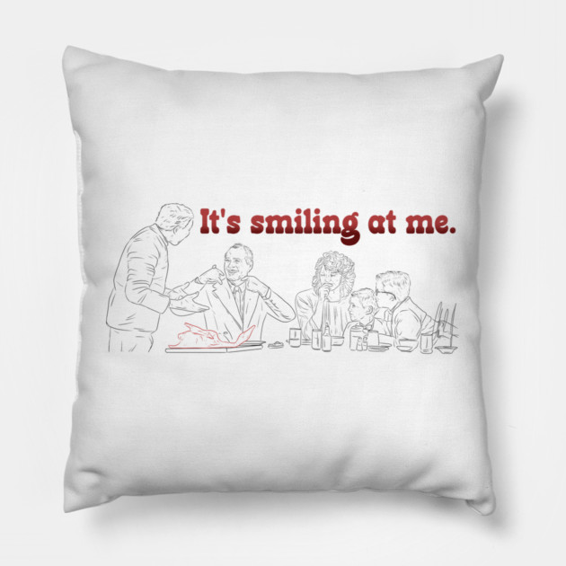 A Christmas Story: It's Smiling At Me [Outline] Pillow by 51Deesigns