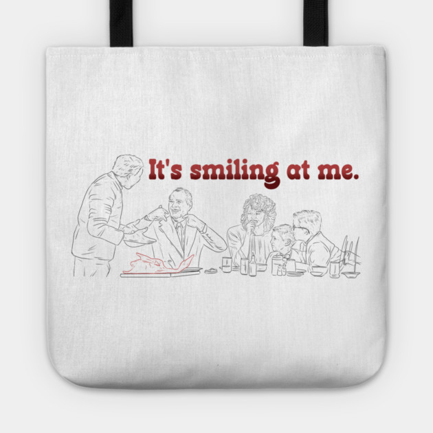 A Christmas Story: It's Smiling At Me [Outline] Tote by 51Deesigns