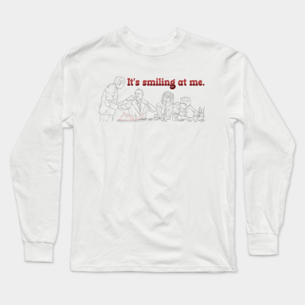 A Christmas Story: It's Smiling At Me [Outline] Long Sleeve T-Shirt by 51Deesigns