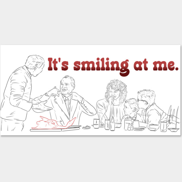 A Christmas Story: It's Smiling At Me [Outline] Wall Art by 51Deesigns