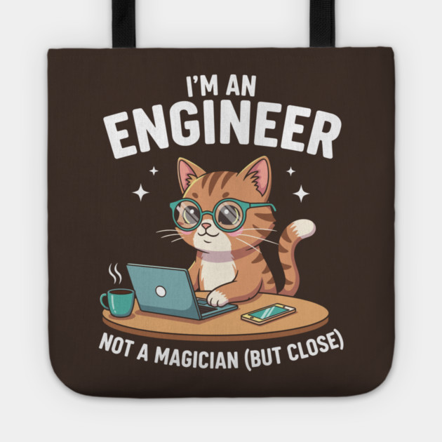 I'm an Engineer Cat Tote by enrynz