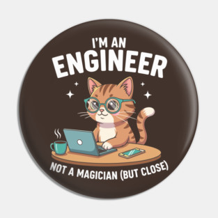 I'm an Engineer Cat Pin