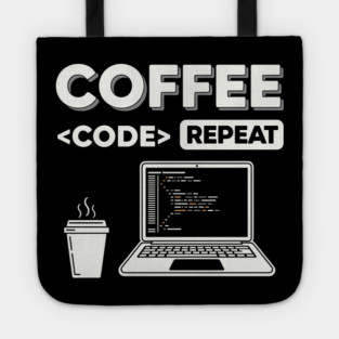 Coffee Code Repeat Tote