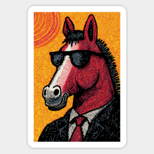 Dapper Horse in Sunglasses Magnet
