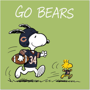 Go Bears – Snoopy & Woodstock Football Posters and Art