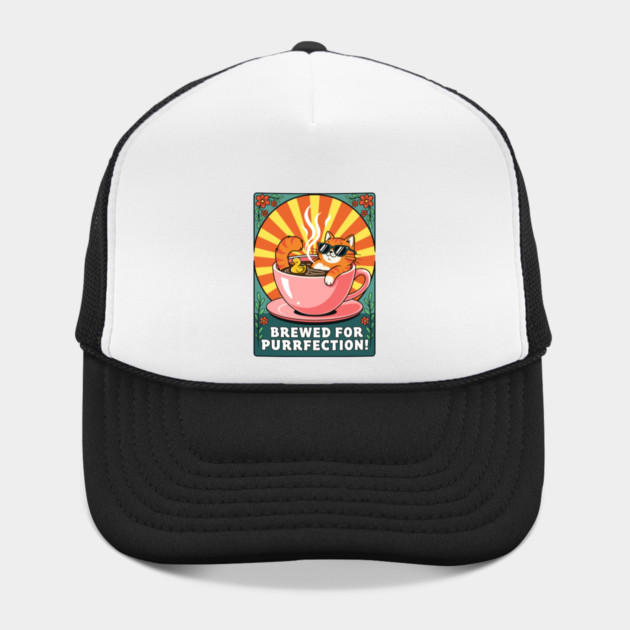 Brewed for Purrfection! Chill Coffee Cat Pun by enrynz