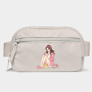 Cozy Kawaii Girl and Cute Dog Bag