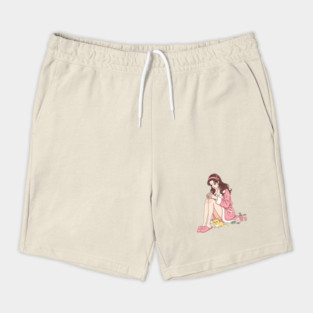 Cozy Kawaii Girl and Cute Dog Shorts