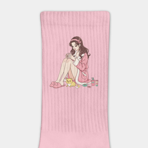 Cozy Kawaii Girl and Cute Dog by enrynz