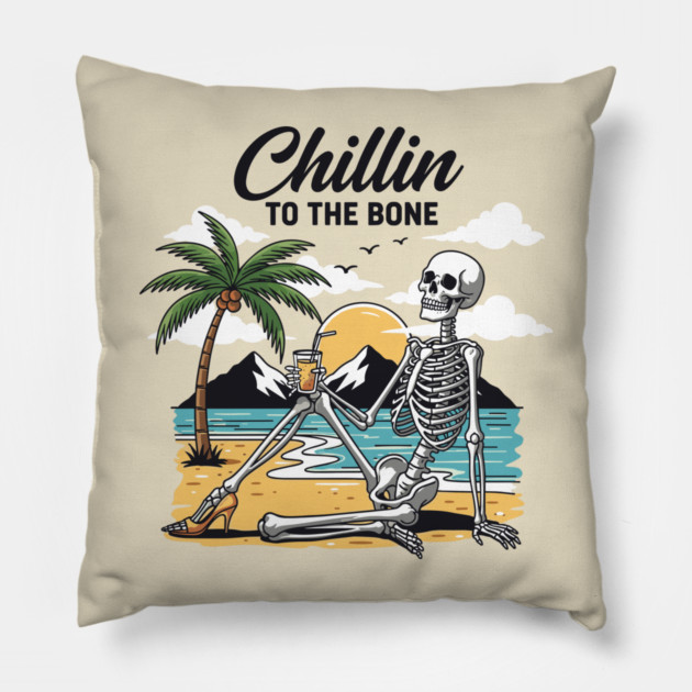 Chillin To The Bone Pillow by enrynz