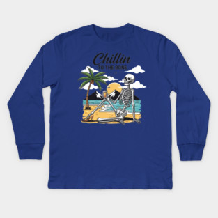 Chillin To The Bone Kids Long Sleeve T-Shirt
