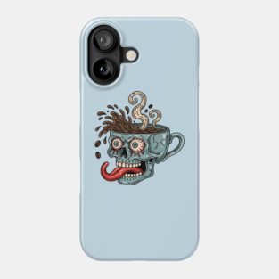 Spooky Skull Coffee Mug Phone Case